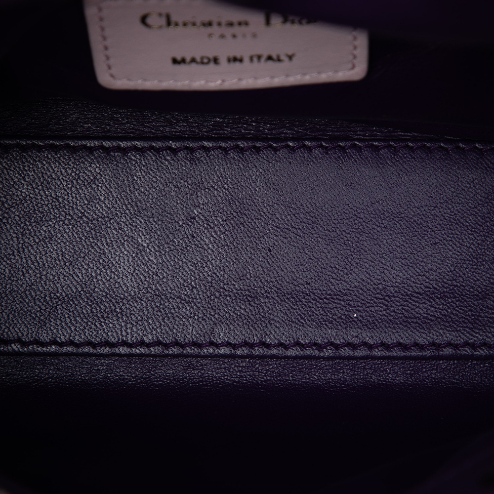 Pre-Loved Dior Mini Tricolor Lambskin Cannage Lady Dior - Picture 4 of 6